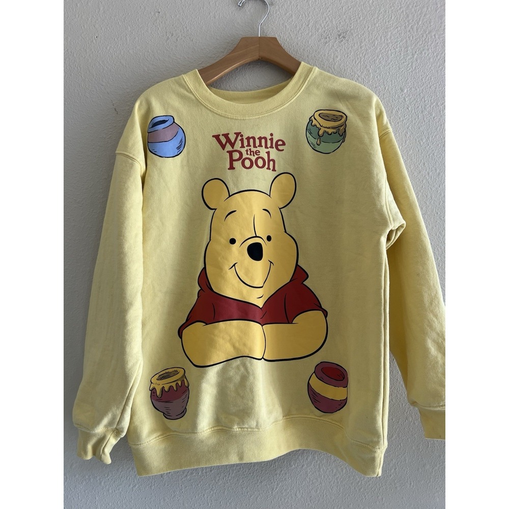 Disney Winnie The Pooh Butter Yellow Sweatshirt Size Small Nostalgia